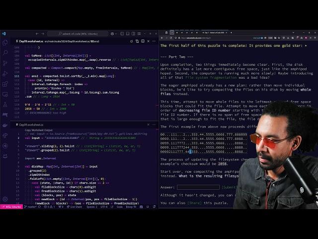 [Day 9] Live Coding Advent of Code 2024 in Scala