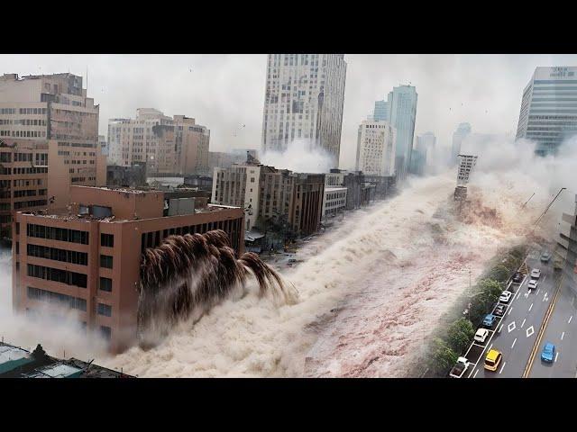 Chaos in Malaga today..!! Flash floods destroy Spain