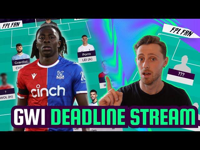 FPL GW1 DEADLINE STREAM I MY FINAL GW1 TEAM SELECTION  I Fantasy Premier League 24/25