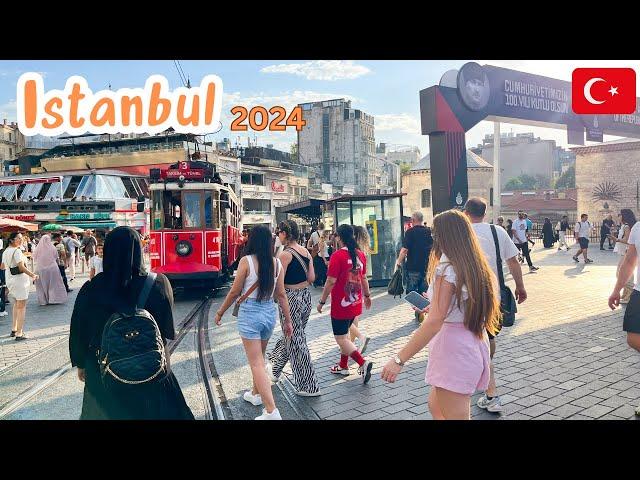 Istanbul Turkey Tourist Places 2024 | Istiklal Street | Taksim Square Walking Tour Parivish World