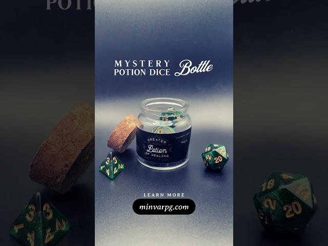 Surprise Your Friends and DM with the Best RPG Dice Set - The Mystery Dice Potion Bottle at 35% Off!