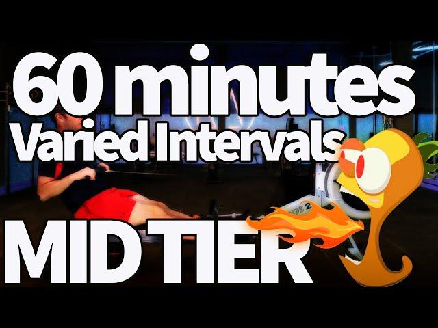 Rowalong Indoor Rowing Workout  - 60 minutes - Varying intervals