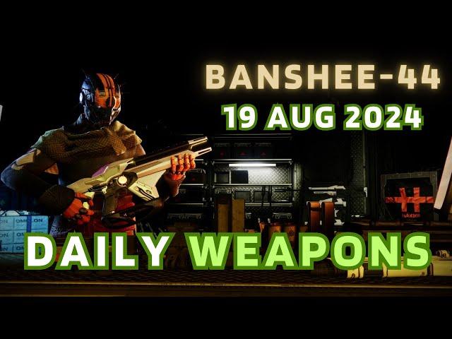 Two mediocre weapons today - Banshee-44 Destiny 2 Gunsmith Official Weapon Inventory