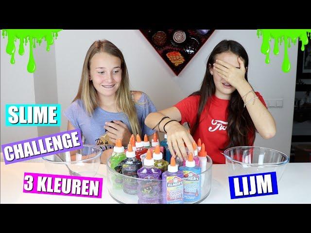 3 KLEUREN LIJM SLIJM CHALLENGE! | 3 COLORS OF GLUE SLIME CHALLENGE!