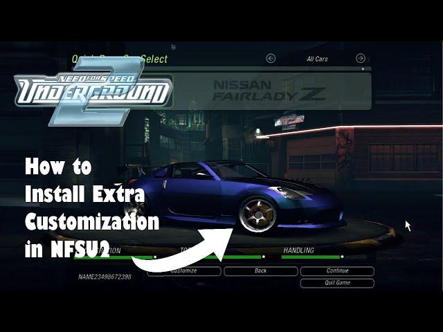 TUTORIAL: How to Install Extra Customization in NFSU2 | New Customization Mod in NFSU2 | carXverse