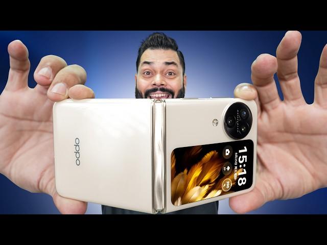 OPPO Find N3 Flip Unboxing And First Look  600K Folds, Dimensity 9200, Hasselblad Camera & More
