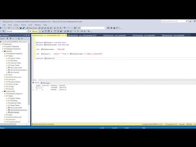 SQL Dynamic Query - change database name dynamically in the SQL query