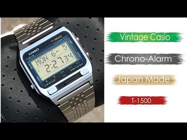 Vintage Casio T-1500 Digital Japanese Dictionary World Time Chrono-Alarm Japan Made Men's Watch