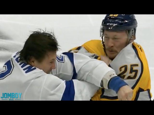 Mathieu Olivier takes on Luke Schenn, a breakdown