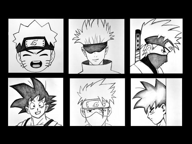 Anime drawing tutorial easy | How to draw anime characters for beginners | How to draw Naruto easy