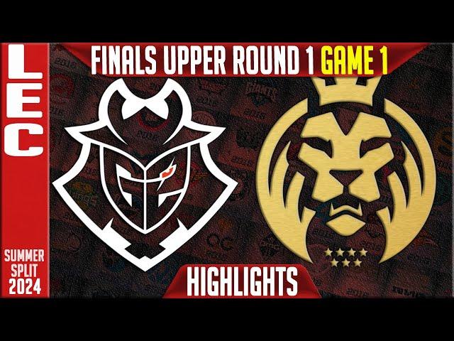 G2 vs MDK Highlights Game 1 | LEC Season Finals 2024 Upper Round 1 | G2 Esports vs MAD Lions KOI G1