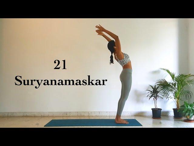 21 Suryanamaskar | Follow along Sun Salutations 25 min workout