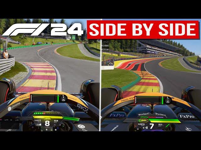 F1 24 vs F1 23 - Raw 4K Ultra Gameplay (With Sound Comparison)