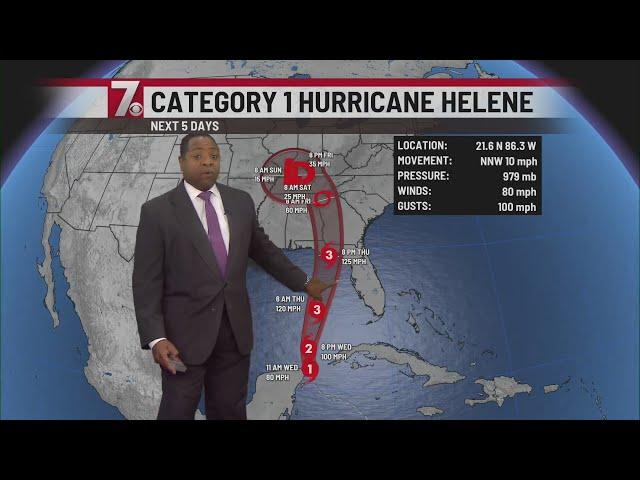 Hurricane Helene Forecast Update - Noon Wednesday