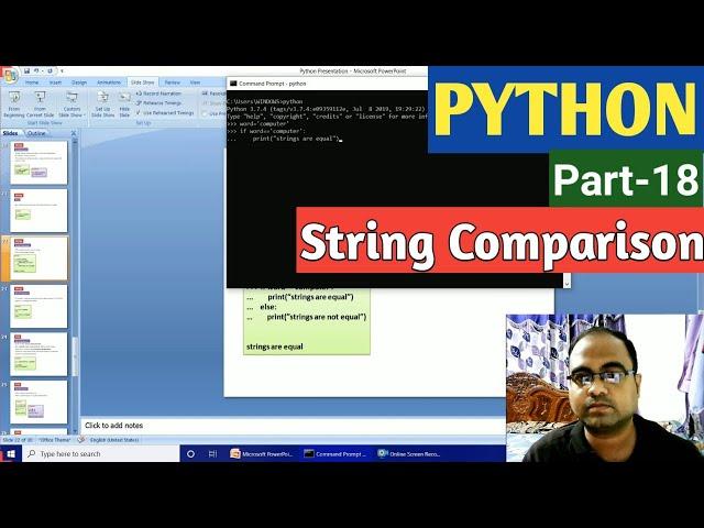 PYTHON | Part-18 | String Comparison