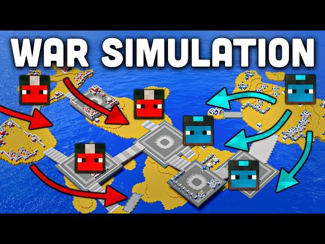 War Simulation in Minecraft | Epic Clash of Reds and Blues