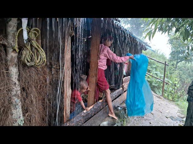 Most Peaceful And Relaxing Village Life || Most Rainy Day in Hari Rokaya Village Life of Nepal #Hari