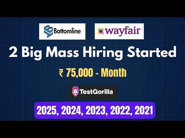 Direct Test Hiring | 2025 batch hiring | Off Campus Drive 2024 Batch | Off Campus Drive 2023 Batch