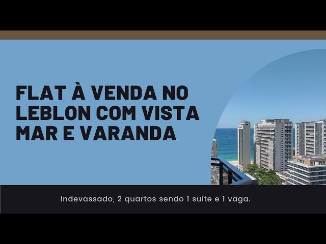 Flat à venda no Leblon com varanda vista mar #imovel #apartamento #flat #leblon #vistamar #varanda