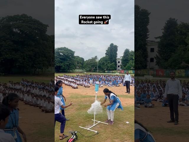 Water Rocket Launch by school students at Government School, Baramunda. #diy #spacex #liftoff