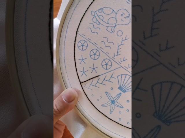 Вышивка гладью для начинающих | Backstitch - обратный стежок #вышивка #shorts