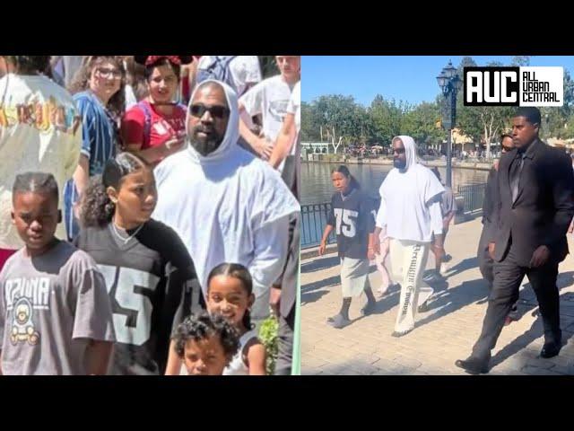 Kanye West Moving Like The President With His Kids At Disneyland