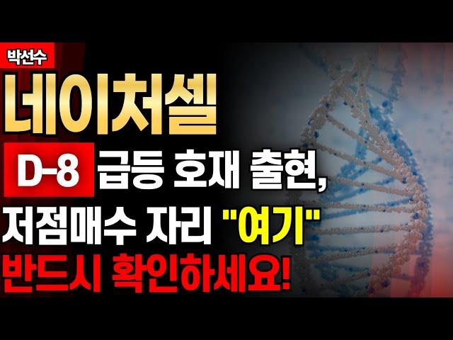  네이처셀 - 다음 주 빅호재? 저점매수는 지금이 기회인가? 미리 준비하셔야 합니다!
