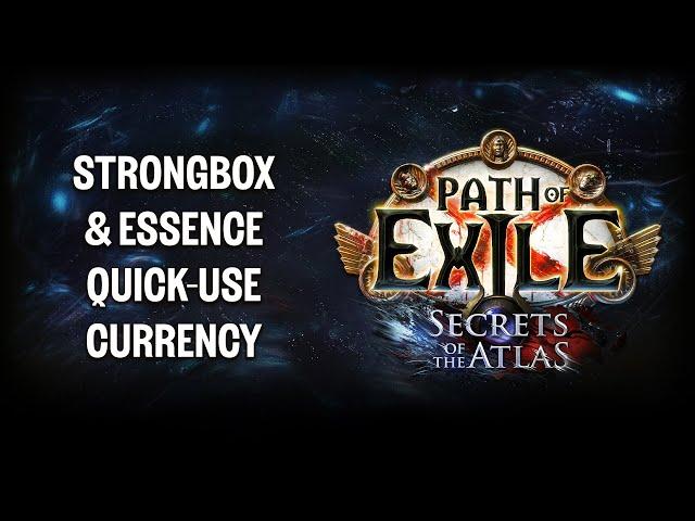 Secrets of the Atlas New Feature: Strongbox & Essence Quick-Use Currency