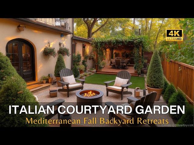 Italian Courtyard Garden Design: Mediterranean Fall Charm in Your Backyard Retreats