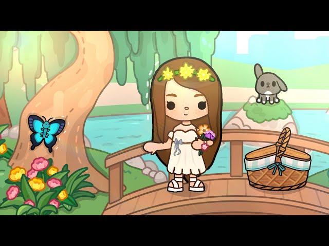 Toca Boca summer cottagecore routine  II  Toca life world 