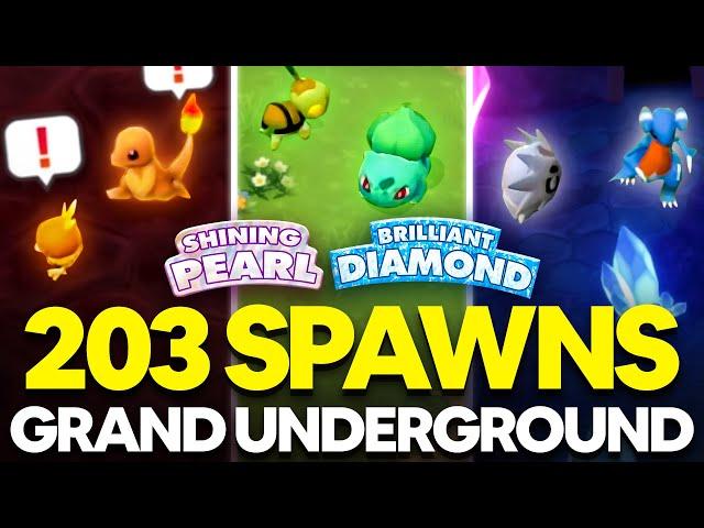 All 203 Grand Underground Pokemon Spawns in Brilliant Diamond and Shining Pearl