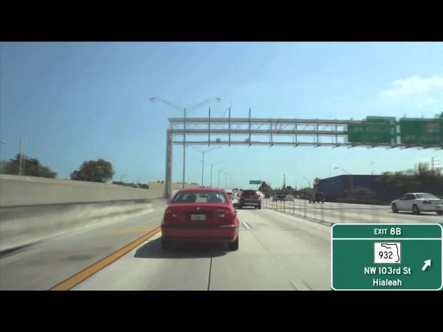 I-95 Miami, FL (Exits 10B to 1A)