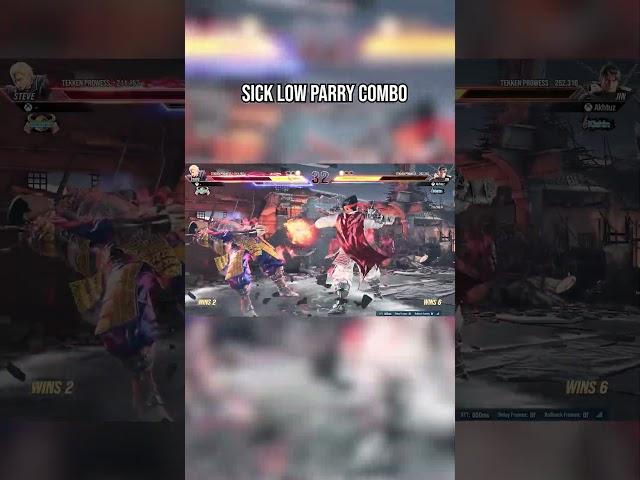 Sick low parry combo! #tekken8 #tekken #jin #kazama #jinkazama #tk8 #tk #gaming #gameplay #mishima