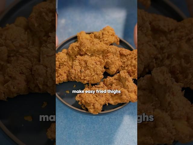 Easy Fried Chicken Thighs #shorts #friedchicken