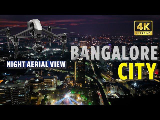 BENGALURU CITY in 2024 4K HDR Drone Video | NIGHT VIEW |