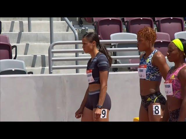 Keni Harrison wins 100m Hurdles at USATF Games