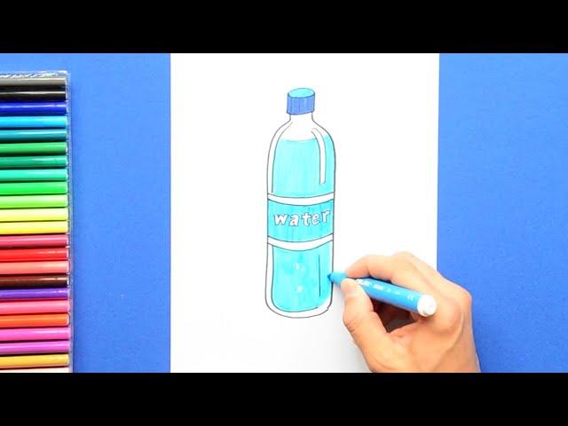 How to draw a Water Bottle