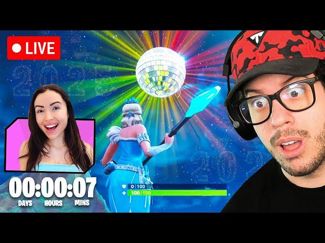 Fortnite NEW YEARS *DUAL STREAM* with MY WIFE!