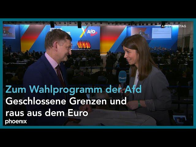 AfD-Parteitag: Stellv. Bundessprecher Kay Gottschalk zum Wahlprogramm und Rede Alice Weidels