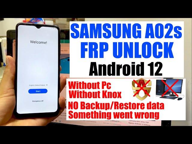 Samsung A02s FRP Bypass Android 12 Without Pc | Samsung SM-A025F Unlock Google Account