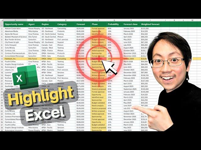 Highlight Active Row & Column in Excel (7 Levels)