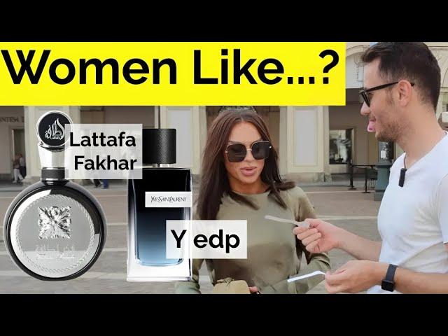 Women react to Lattafa Fakhar Black vs Y Edp YSL .