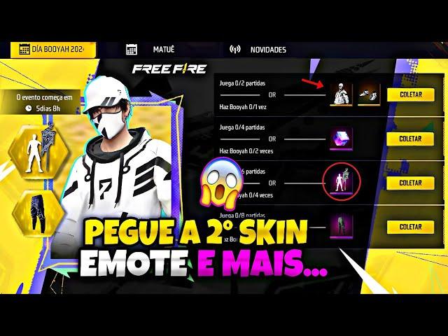 CORREE!! PEGUE A 2° SKIN COM SAPATO ASTRO, BANDEIRÃO DO FFWS? CALÇA JAZZ E MAIS, NOVIDADES FREE FIRE