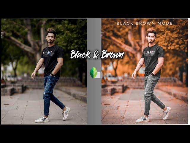 Snapseed Black And Brown Colour Photo Editing || Orange And Black Snapseed Background Colour change