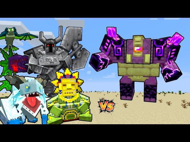 Ender Guardian Vs Mowzie's Mobs Monsters in Minecraft