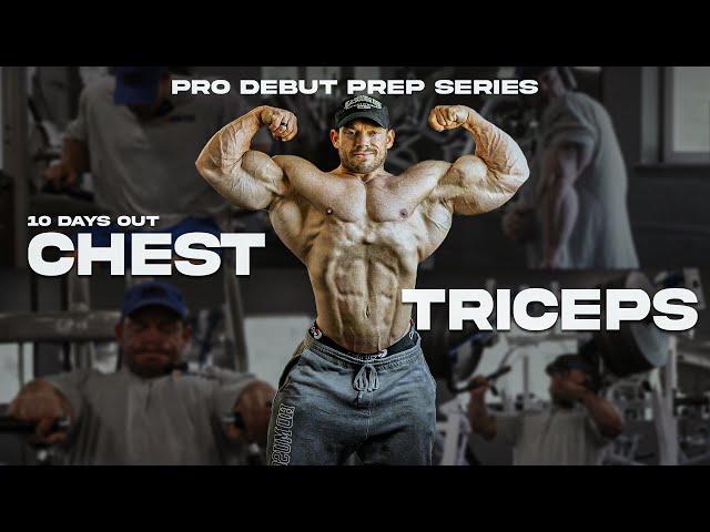10 DAYS OUT | Chest Triceps POSING | Pro Debut Prep Series | IFBB PRO JUSTIN SHIER