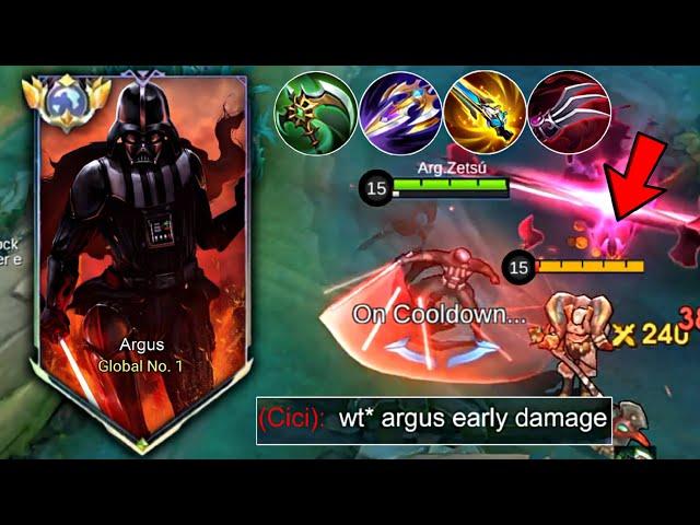 WTF DAMAGE!!! NEW ARGUS EARLY MAX DAMAGE BUILD | NEW ANTI SUSTAIN ENEMY HERO BUILD