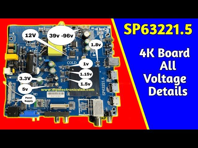 Universal 4K Motherboard Voltage checking point | LED TV Repairing Course Free | LED Repairing Trick