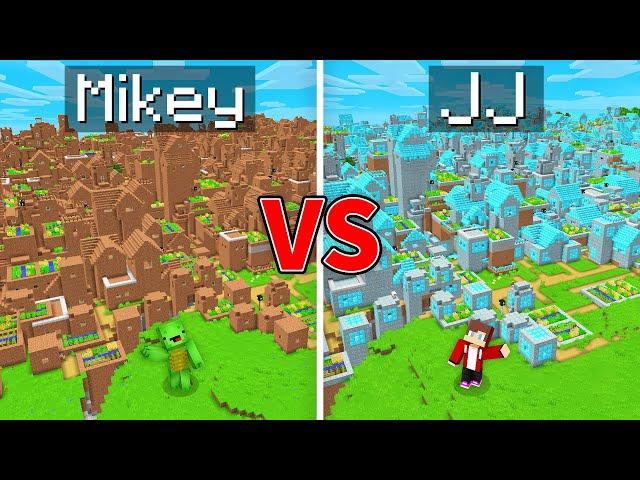 Mikey POOR Village vs JJ RICH Village Survival Battle in Minecraft (Maizen)