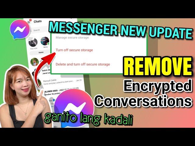 PAANO ITURN ON & OFF ANG END TO END ENCRYPTION SA MESSENGER | REMOVE SECURE MODE | Riencyll Cabile